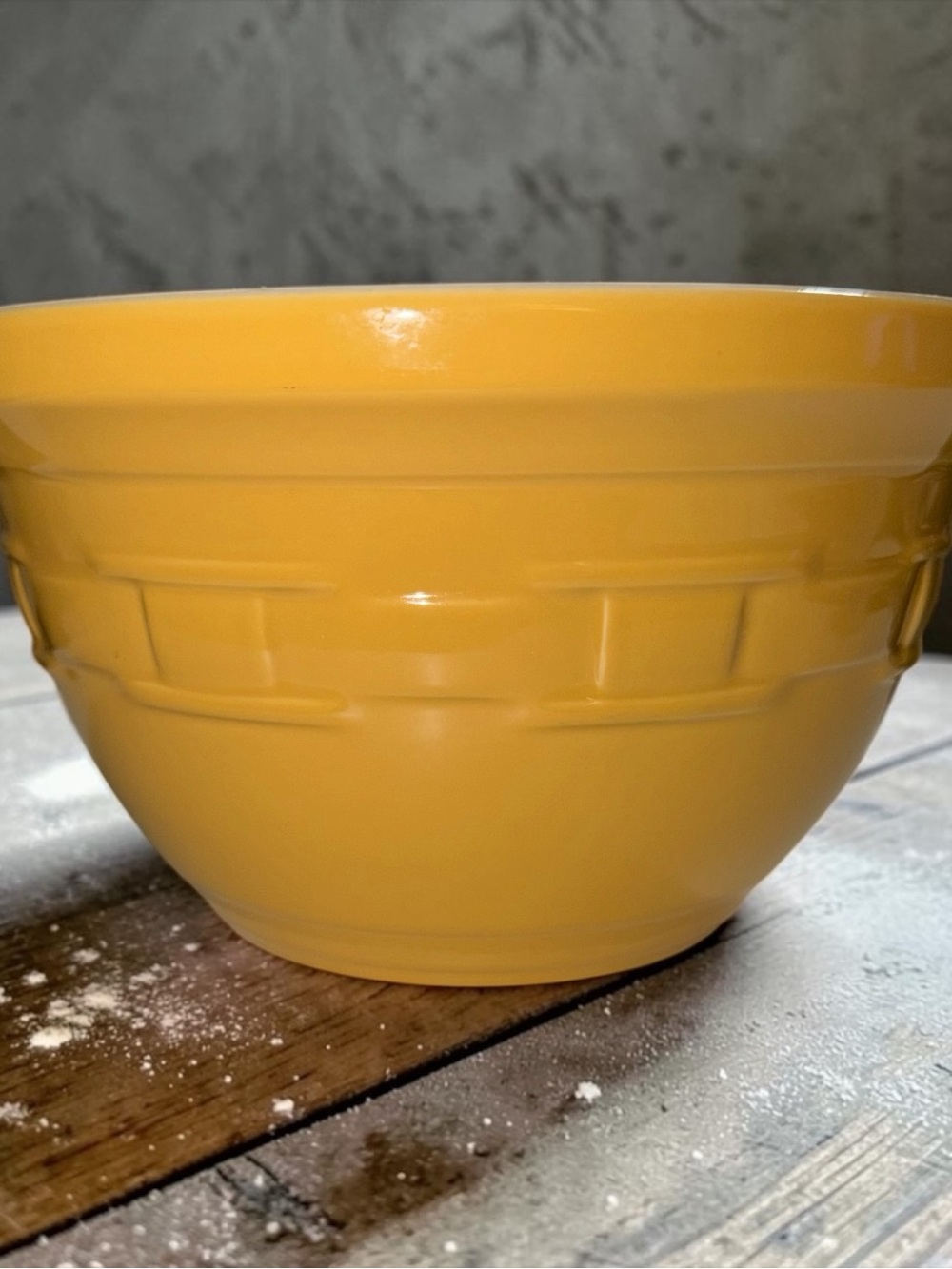 Longaberger Yellow Stoneware Mixing Bowl
